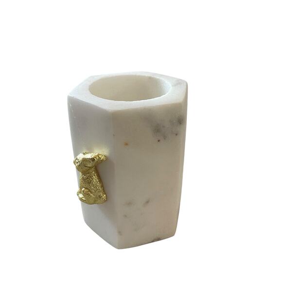 Marble and Gold Bunny Rabbit Cocktail Picks Set of 8 Easter New - Picture 8 of 12